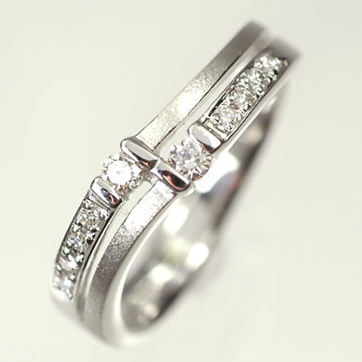 楽天市場】ダイヤモンド リング K18WG・ダイヤモンド0.15ct  