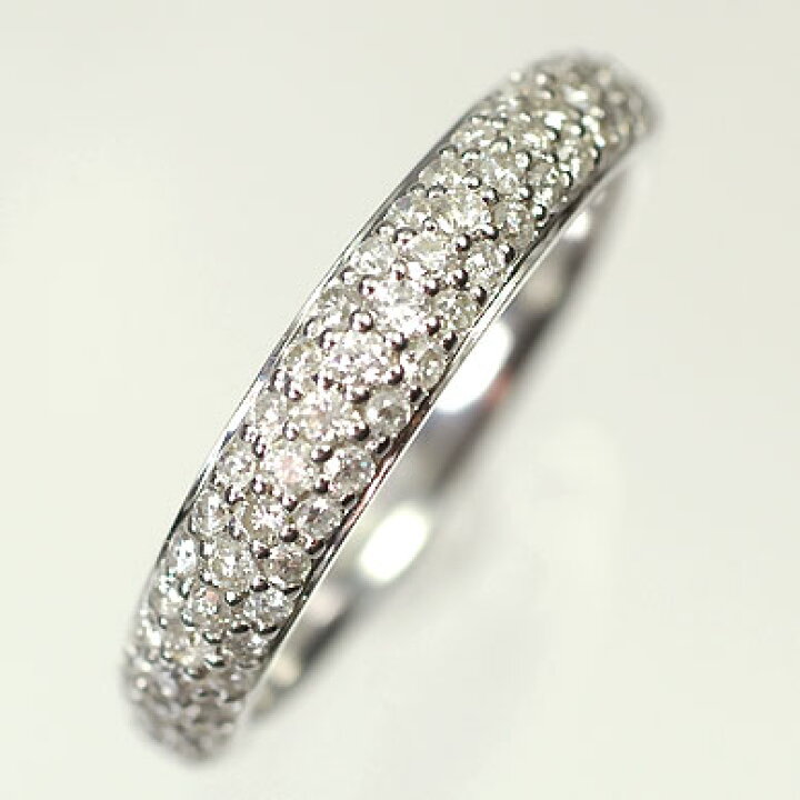 楽天市場】ダイヤモンド リング パヴェ K18WG・ダイヤモンド0.5ct（SI 