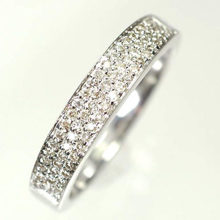 楽天市場】ダイヤモンド リング パヴェ K18WG・ダイヤモンド0.3ct（SI 