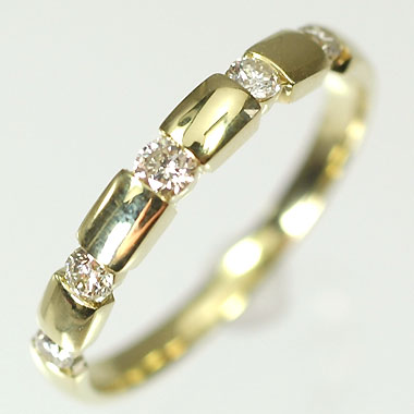 ダイヤモンド リング K18・ダイヤ0.2ct　５ストーンリング（指輪） ダイヤモンド指輪