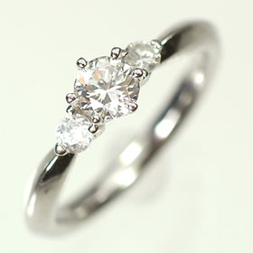 婚約指輪 プラチナ・ダイヤモンド0.3ct（F・VVS・3EX・HC・鑑定書付） エンゲージリング（婚約指輪） 送料無料
