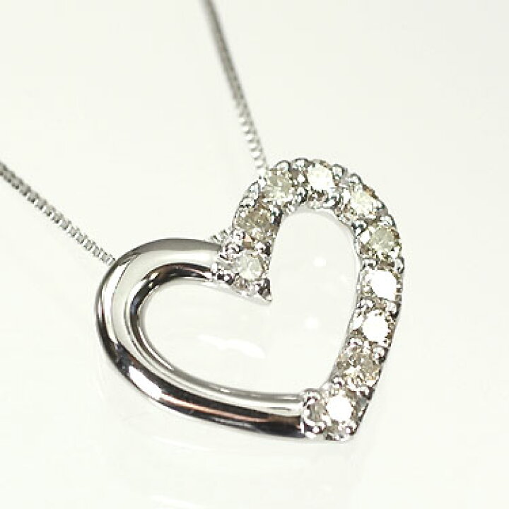 楽天市場】ダイヤモンド ネックレス K18WG・ダイヤモンド0.3ct 