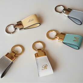 本革 ミニSO キーリング シュリー オーダーメイド 名入れ キーホルダー 革 おしゃれ シンプル かわいい レディース メンズ 日本製 国産 フランスレザー ギフト ペア お揃い 贈り物 プレゼント 記念日 誕生日 バイク 推し活 メンカラ— シーバイシーレザー 送料無料