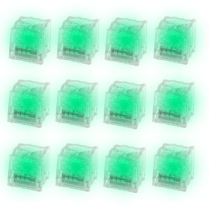 光るおもちゃ 氷 LED 12個セット アイスキューブ 感知式ライト おしゃれ 演出 キューブ ライト パーティー アイス 結婚式 バー 飲み会 光るドリンク クリスマス ハロウィン 電池交換不可 12個