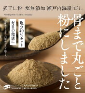 煮干し粉 塩無添加 瀬戸内海産 だし 出汁 魚粉 100g×3袋 送料無料