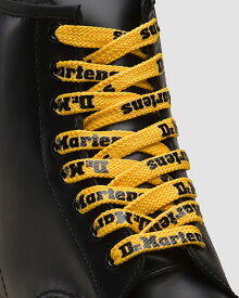 ドクターマーチン Dr.Martens TETORON 140cm YELLOW LOGO SHOE LACE 8EYE 10EYE イエロー ac754756 シューレース ロゴ 8ホール 10ホール