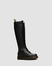 ドクターマーチン Dr.Martens 20ホールブーツ 1B60 BLACK VIRGINIA ブラック 23889001 レディース イエローステッチ 定番