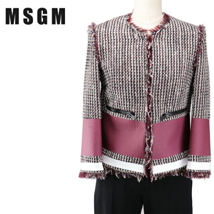 楽天市場】MSGM 秋冬 国内正規品 イタリア製 高級 ツイード ジャケット  