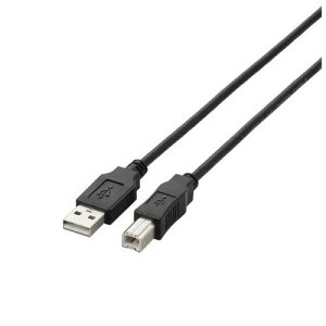 ELECOM USB�P�[�u�� USB2.0 A-B�^�C�v 1m �u���b�N U2C-BN10BK �G���R�� �qU2CBN10BK�r
