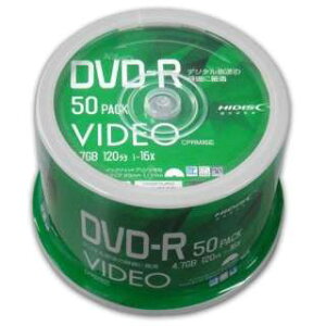 HI-DISC DVD-R ^pDVD-R Ж1w 4.7GB 16{Ή 50 CPRMΉ VVVDR12JP50 ݌Ɍ nCfBXN qVVVDR12JP50r