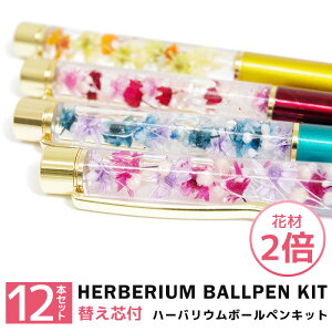 【替え芯付き】【色を選べる】ハーバリウムボールペン 母の日 本体 ハーバリウムペン ハーバリウム ペン 手作り キット 実用的 カスタマイズ オリジナル ノベルティ お祝い お礼 可愛い か