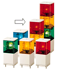 パトライト PATLITE 小型積層回転灯 KJS-210 2段赤黄 AC100V 82角 回転 防滴パトランプ 赤黄 送料無料 バーゲンセール 評判
