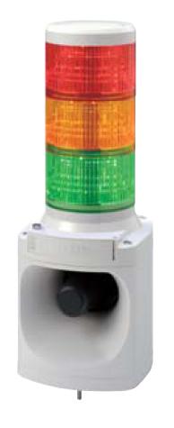 最大42%OFFクーポンパトライト　LED積層信号灯付き電子音報知器 LKEH-302F DC24V　3段  赤黄緑（音色お選びいただけます。）