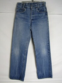 80年代製　Levi's リーバイス　701　デニムパンツ　黒カンヌキ　W28 L29 vintage【中古】【SMALL】【メンズ】