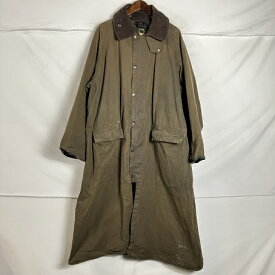 Barbour Burghley　バブアー　バーレー　バーレイ　オイルドコットンコート　ブラウン　サイズ48【中古】【メンズ】【大きいサイズ】