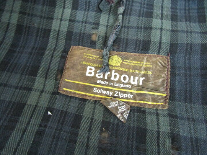 楽天市場】70年代製 1ワラント Barbour バブアー SOLWAY ZIPPER ソル 