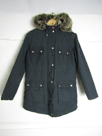 Barbour バブアー　Womens Carribena Wax Jacket 裏ボア　ファー　サイズ12 ブラック【中古】【レディース】【MEDIUM】