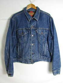 90年代　USA製　Levi's リーバイス　70411　デニムジャケット フランネル裏地　4ポケット　46 XLサイズ【中古】【メンズ】【大きいサイズ】