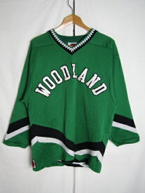 USA製 K1 SPORTSWEAR ホッケーシャツ WOODLAND グリーン Sサイズ ワッペン 【中古】【メンズ】【SMALL】