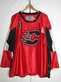 USA製 GEMINI ホッケーシャツ Centennial Cougars レッド Lサイズ ワッペン 【中古】【メンズ】【LARGE】