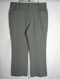 70年代～ HAGGAR ハガー フレアスラックス グリーン オレンジ TALONジップ W36 L29相当 ヴィンテージ 【中古】【LARGE】【メンズ】