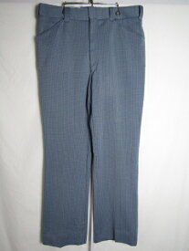 70年代～ スラックス ブルー 千鳥格子 TALONジップ W37 L32相当 ヴィンテージ 【中古】【LARGE】【メンズ】