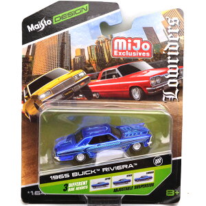 MAISTO MiJo EXCLUSIVE LOWRIDERS - 1965 BUICK RIVIERA (BLUE) MiJo�@����@���[���C�_�[�Y - 1965�@�r���C�b�N�E���r�G���@(�u���[)�ԍ���3�i�K�Ŏԍ����A�b�v�A�_�E�����܂��B