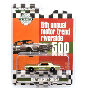 GREENLIGHT�@1967 MERCURY COUGAR - RIVERSIDE 500 OFFICIAL PACE CAR�@1967 �}�[�L�����[�E�N�[�K�[ - ���o�[�T�C�h�@500�@�I�t�B�V�����E�y�[�X�J�[