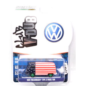 GREENLIGHT�@1/64�@1964 VOLKSWAGEN TYPE 2 PANEL VAN (GREEN MACHINE)�@1964 �t�H���N�X���[�Q���E�^�C�v2�@�p�l���o�� (�O���[���}�V��)�@CLUB V-DUBS SERIES 15