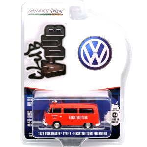 GREENLIGHT1/64 VOLKSWAGEN TYPE 2 EINSATZLEITUNG FEUERWEHR�@�t�H���N�X���[�Q���E�^�C�v2 - ���h���^�c�Ǘ��@CLUB V-DUBS SERIES 19