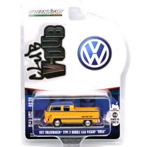 GREENLIGHT1/24 1977 VOLKSWAGEN TYPE2 DOUBLE CAB PICK UP�@1977 �t�H���N�X���[�Q���E�^�C�v2�@�_�u���L���u�@�s�b�N�A�b�v�@CLUB V-DUBS SERIES 19