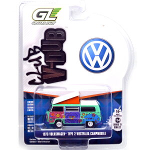 GREENLIGHT 1973 VOLKSWAGEN TYPE2 WESTFALIA CAMPMOBILE�@1973�t�H���N�X���[�Q���E�^�C�v2 �E�F�X�g�t�@���A �L�����s���O�J�[�@CLUB V-DUBS SERIES 21