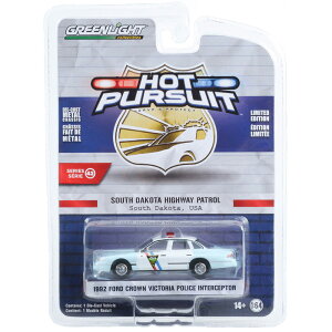GREENLIGHT 1992 FORD CROWN VICTORIA POLICE INTERCEPTOR - SOUTH DAKOTA HIGHWAY PATROLO[Cg1992 tH[hENErNgAE|XEC^[Zv^[ - TEX_R^EnCEFCpg[HOT PURSUIT