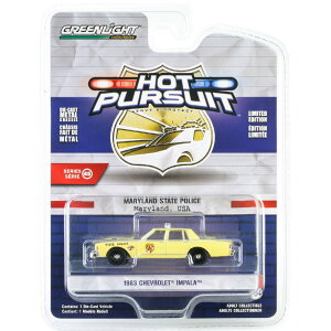 GREENLIGHT 1983 CHEVROLET IMPALA - MARYLAND STATE POLICEO[Cg1983 V{[ECp - [hEXe[g|X@HOT PURSUIT SERIES 45