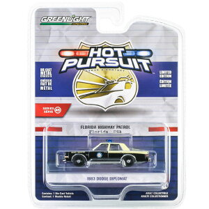 GREENLIGHT 1983 DODGE DIPLOMAT - FLORIDA HIWAY PATROL�O���[�����C�g�@1983 �_�b�W�E�f���v���}�b�g -�@�t�����_�E�n�C�E�F�C�E�p�g���[��HOT PURSUIT SERIES 45