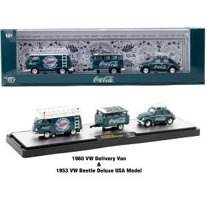 M2@COCA-COLA AUTO-HAULER RELEASE 56000-TW32 - 1960 VW DELIVERY VAN & 1953 VW BEETLE DELUXE USA MODEL@RJR[ I[gnE[@[X56000-TW32 - 1960 tHNX[QEfo[o & 1953@tHNX