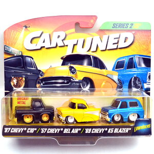 CAR TUNED 1:64 LOW RIDERS SERIES 2 (STYLIN' & PROFILIN 3 PACK)�@�J�[�E�`���[���h 1:64 ���[���C�_�[�E�V���[�Y2 (�X�^�C����&�v���t�B�����@3�p�b�N)1987 Chevrolet Pickup�@1957 Chevrolet Bel Air�@1969 Chevrolet Blazer