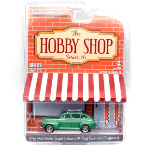 GREENLIGHT @1/64 THE HOBBY SHOP @SERIES 16@1946 FORD SUPER DELUX W/ROOF RACK AND SURFBORDS@1946tH[hX[p[fbNX W/[tbN@Ah@T[t{[h
