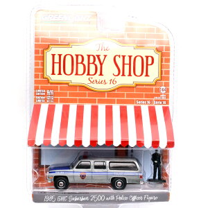 GREENLIGHT�@1/64�@1985 GMC SUBURBAN 2500 W/POLICE OFFICER FIGURE (CHASE CAR)�@1985 GMC �T�o�[�o���@2500�@W/�|���X�E�I�t�B�T�[�E�t�B�M�A (�`�F�C�X�J�[)SERIES 16