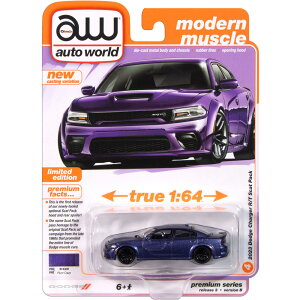 Auto World Premium 2024 Release 3�@2023 DODGE CHARGER R/T SCAT PACK (PLUM CRAZY)�@2023 �_�b�W�E�`���[�W���[ R/T �X�L���b�g�E�p�b�N (�v�����E�N���C�W�[)