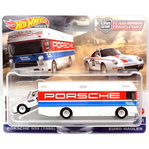 HOTWHEELS�@ CAR CULTURE - TEAM TRANSPORT�@PORSCHE 959(1986) & EURO HAULER�@�|���V�F 959(1986) & ���[���n�E���[