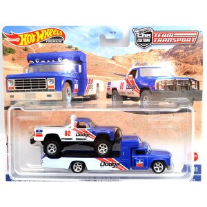 HOTWHEELS�@CAR CULTURE - TEAM TRANSPORT�@'80 DODGE MACHO POWER WAGON & RETRO RIG�@'80 �_�b�W �}�b�`�� �p���[ ���S�� & ���g�����O