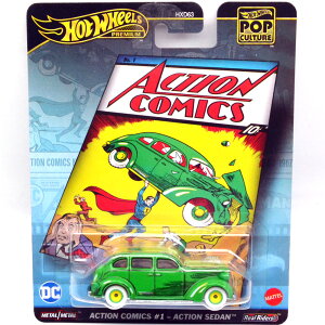 MATTEL HOTWHEELS ACTION COMICS #1 - ACTION SEDAN@}e@zbgEB[@ANVR~bNX #1 - ANVEZ_@POP CULTURE |bvJ`[@USŃA\[g 2024 "F" CASE