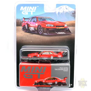 MINI GT �@ LIBERTY WALK�@NISSAN LB-ER34 SUPER SILHOUETTE SKYLINE (RED/BLACK)�@�j�b�T�� LB-ER34 �X�[�p�[�V���G�b�g�E�X�J�C���C�� (���b�h/�u���b�N)