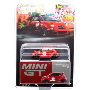 MINI-GT 1/64 LB-WORKS x ABARTH 595 (RED)@LB-WORKS x ADAS WORKS Aog 595(bh)