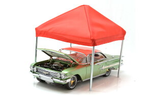 AMERICAN DIORAMA 1:24SCALE "ACCESSORY CANOPY SET"TENT(BLUE&RED) AJWI} 1:24XP[ uANZT[ Lms[ Zbgveg(u[&bh) AD-77587