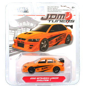 JADA TOYS 1:64SCALE JDM TUNERS  1/64 JDM TUNERS 02 MITSUBISHI LANCER EVO 7(ORANGE)�@ �W�F�C�_�g�C�Y�@1�F64�X�P�[���@�uJDM �`���[�i�[�Y�v�@�uJDM �`���[�i�[�Y�@2002 �����T�[�E�G�{�����[�V����(�I�����W)�v