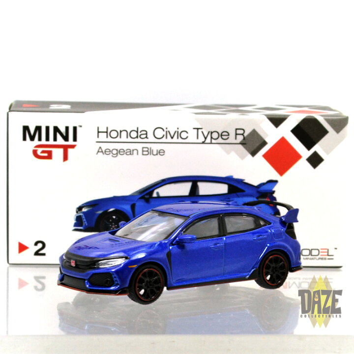 楽天市場】MINI GT - HONDA CIVIC TYPE R (FK8) AEGEAN BLUE-LHD ミニ 