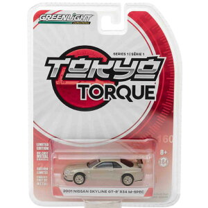 GREENLIGHT 1:64 TOKYO TORQUE" 2002 NISSAN SKYLINE GT-R R34 M-SPEC2ニッサン GT-R R34 Mスペック" トウキョートルク グリーンライト
