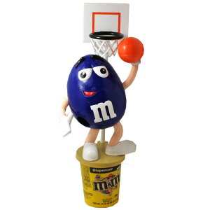 m&m's "BASKETBALL - BLUE" CANDY DISPENSER �G���E�A���h�E�G���Y�@�u�o�X�P�b�g�{�[�� - �u���[�v�L�����f�B�E�f�B�X�y���T�[�����[���b�p����!!
